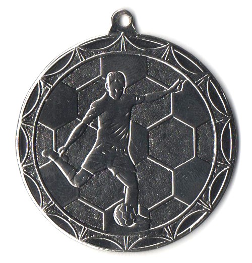 Voetbal Medaille MM 2014 goud-zilver Ø 50 mm Compleet OP=OP!!
